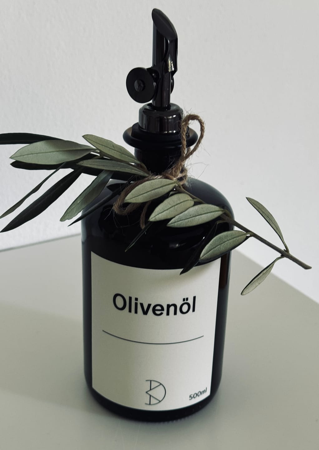 Customer photo review of Ölflasche aus Braunglas – 500 ml mit Edelstahl-Ausgießer & UV-Schutz