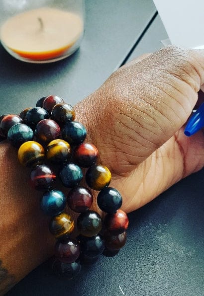 Customer photo review of FuAttract Confidence Protection & Strength Tri-Color Tiger's Eye Willpower Bracelet