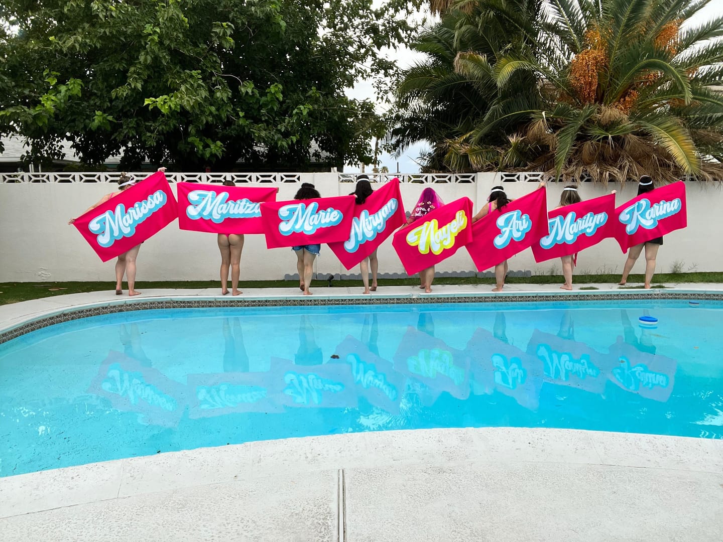 Customer photo review of Personalized Retro Beach Towel: Custom Name, Vacation Gift