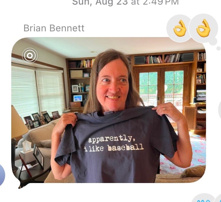 Customer photo review of Apparently I Like Baseball