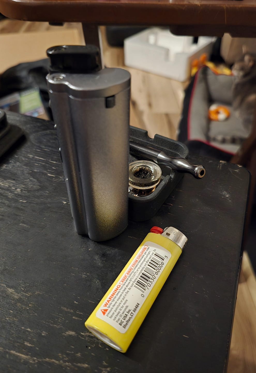 Customer photo review of Pirate Pipe Aluminum One Hitter Dugout | Sealed Travel Smoking Kit