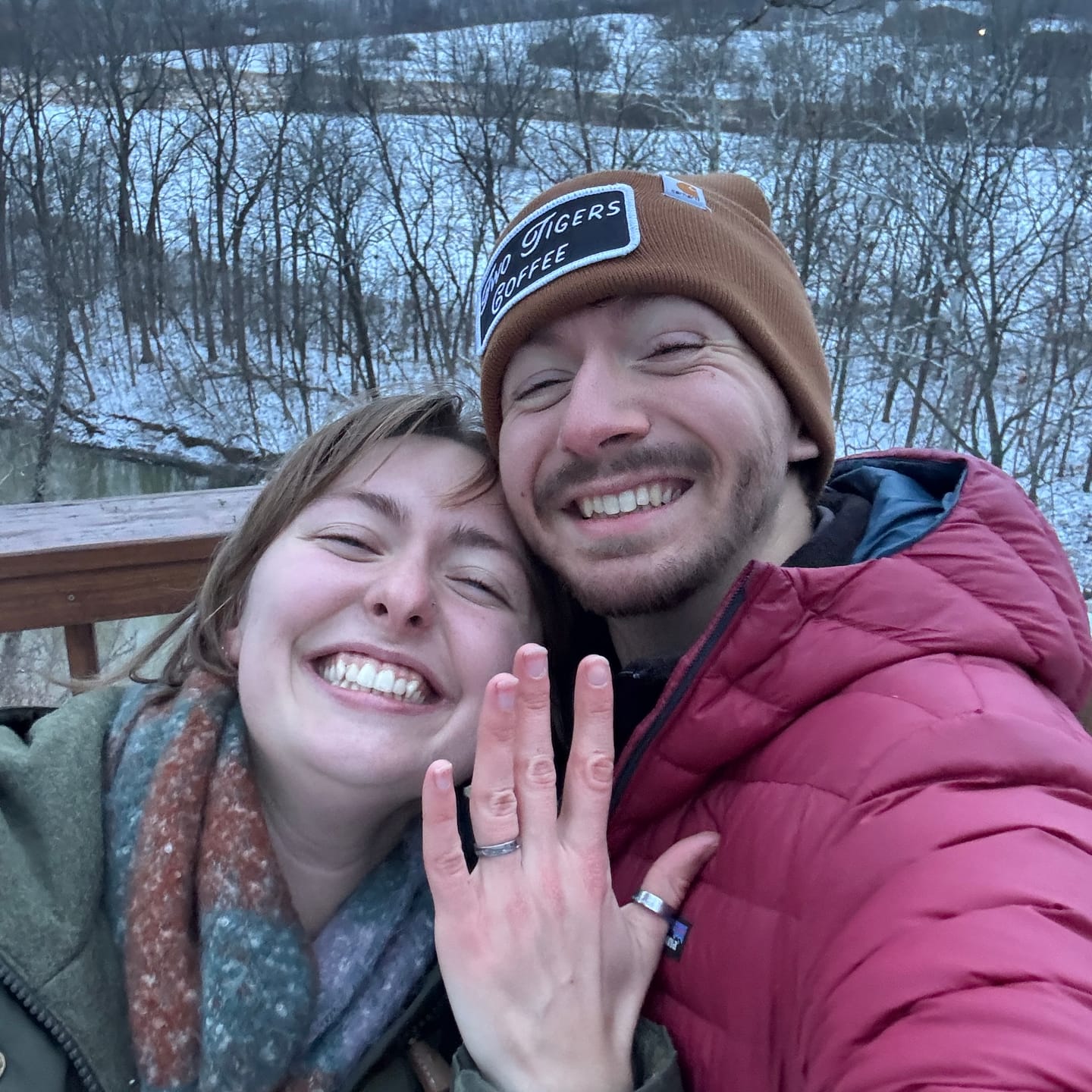 Customer photo review of Faceted Titanium with Platinum inlay
