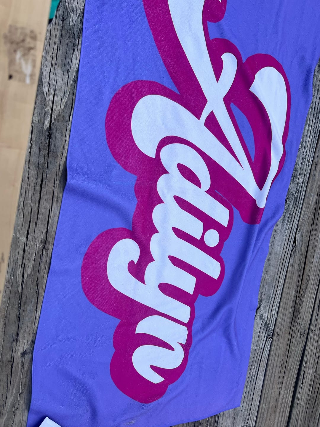 Customer photo review of Personalized Retro Beach Towel: Custom Name, Vacation Gift