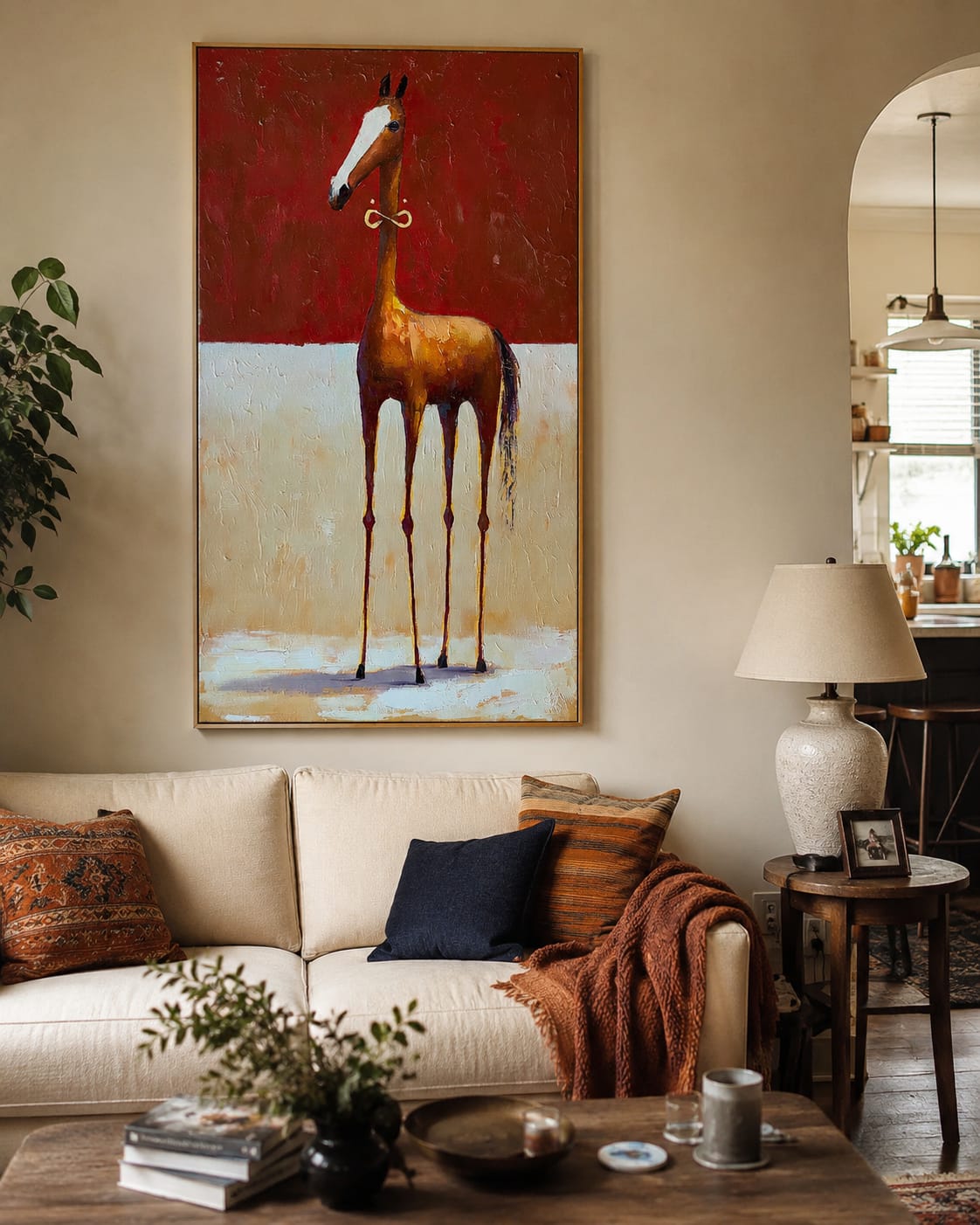 Customer photo review of Crimson Poise-Long Leg Horse Painting