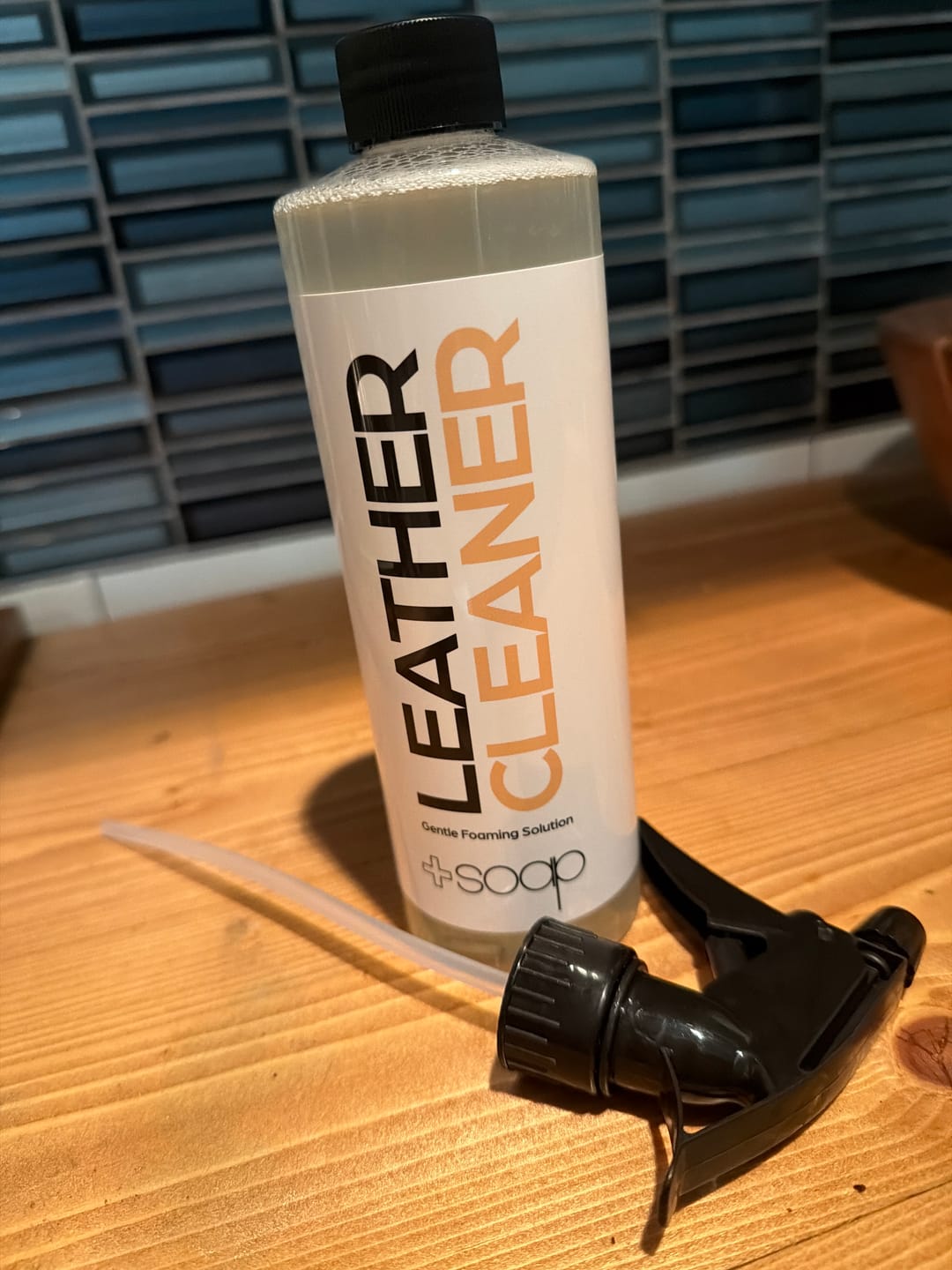 Customer photo review of +Soap Leather Cleaner