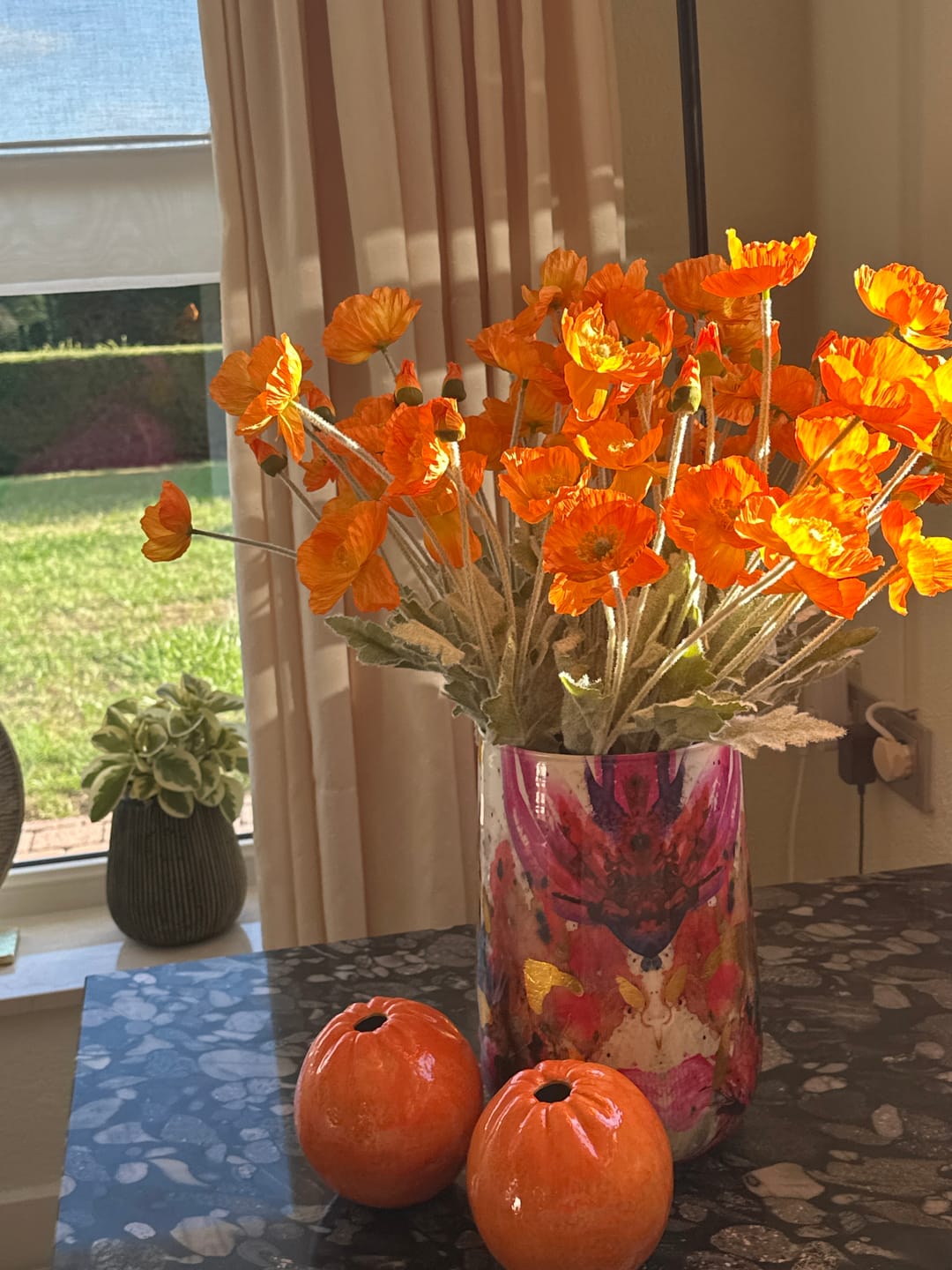 Customer photo review of Zijden Klaprozen - Licht oranje