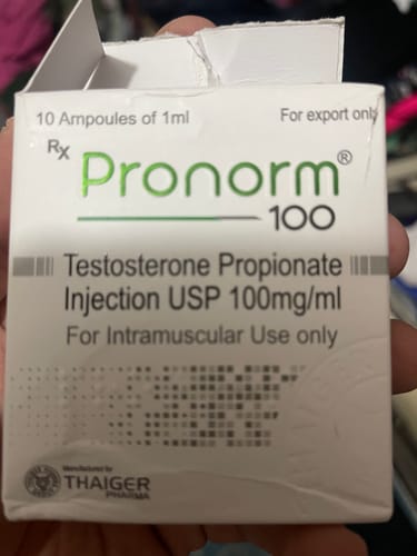 Customer's Testorapid Propionato box, showing Pronorm 100 label and dosage information