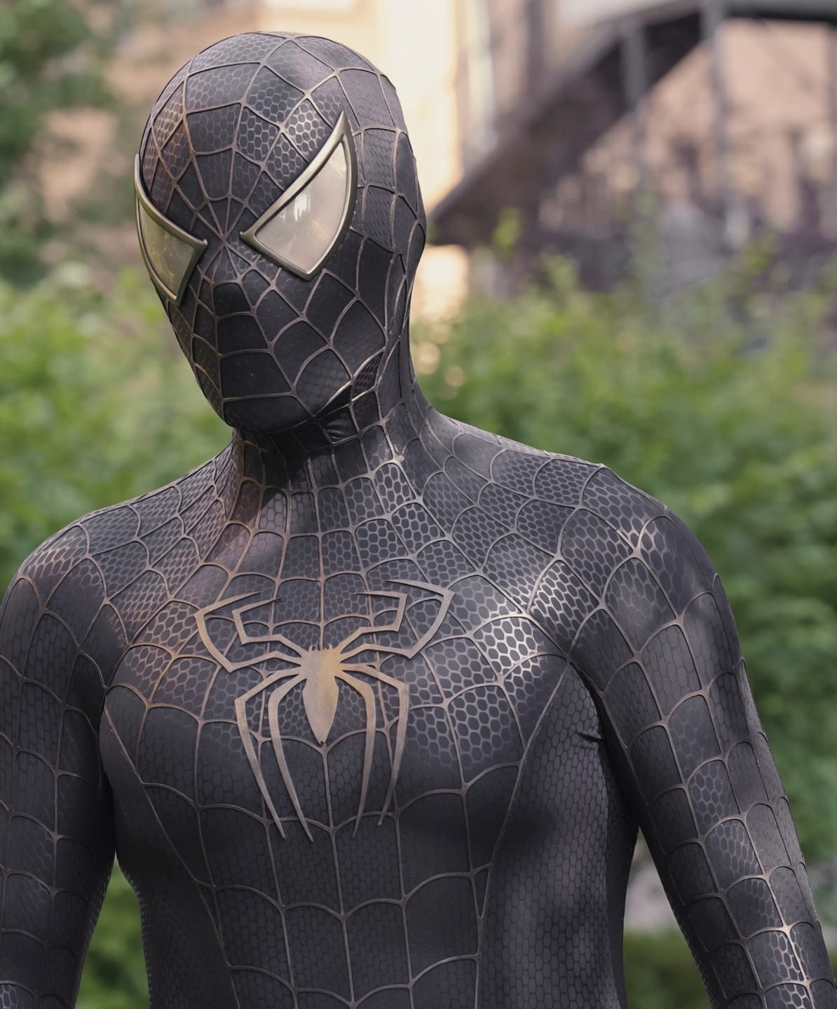 Customer photo review of Tailor made!  Sam Raimi Spiderman 3 Symbiote Suit (Replica Grade)(Screen Printed)