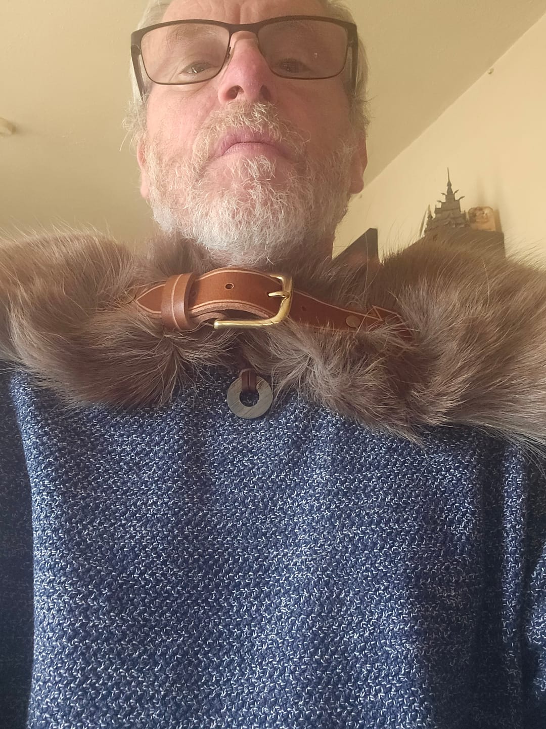 Customer photo review of Genuine Reindeer Hide Mantle