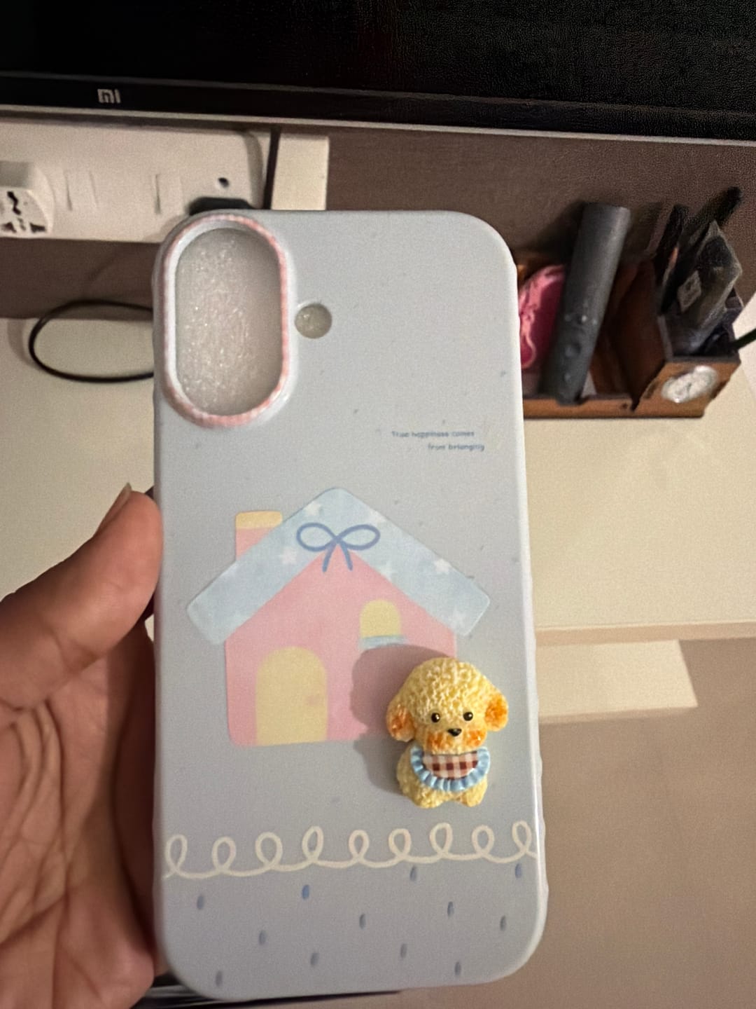 Customer photo review of Korean Cute 3D Puppy Home iPhone Pre-Order Glossy Soft Silicone Case