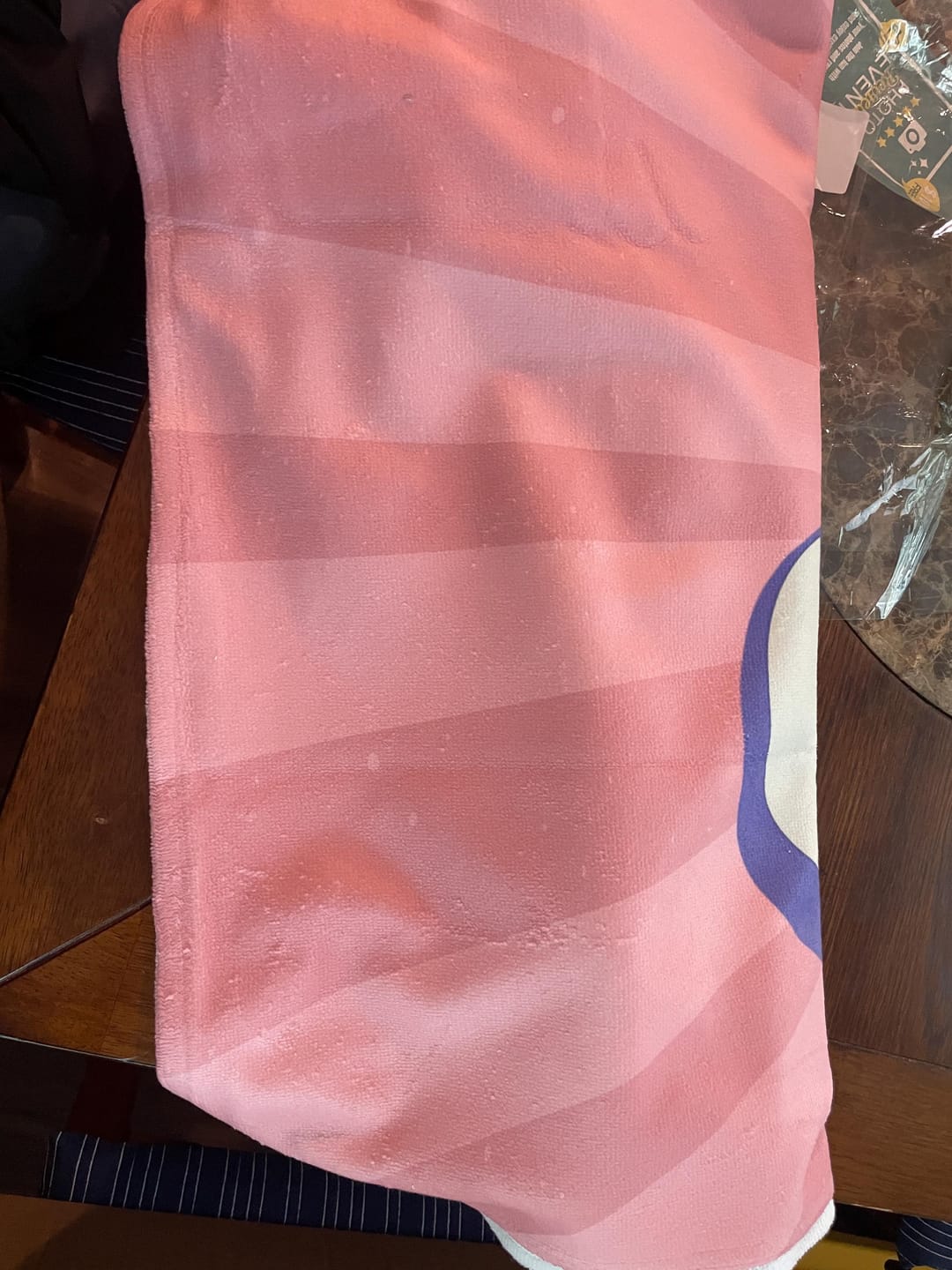 Customer photo review of Personalized Retro Beach Towel: Groovy Custom Name Bath Towel