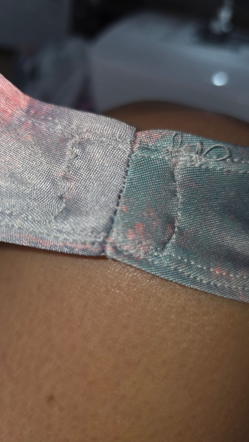 Customer photo review of Abstract Watercolour Lycra Stretch Fabric by the Metre