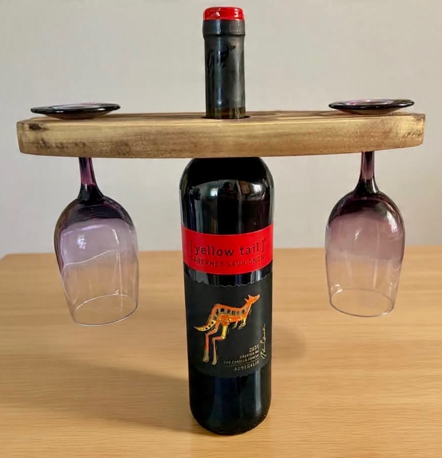 Customer photo review of 11x4" Wine Caddy 1 Acrylic Router Template