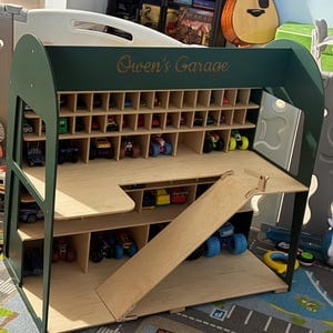 Customer photo review of Toy Car Garage - Warm Navy
