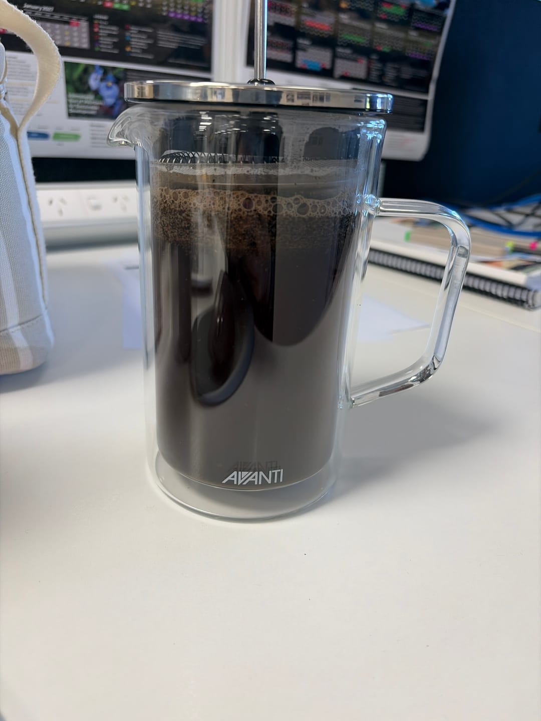 Customer photo review of Avanti Double Wall 600mL Glass Coffee Plunger