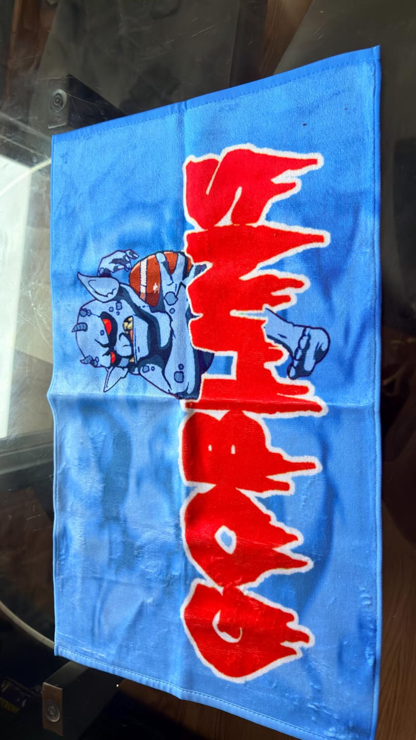 Customer photo review of Customized Team Logo Towel: Personalized Cotton Gym Towel