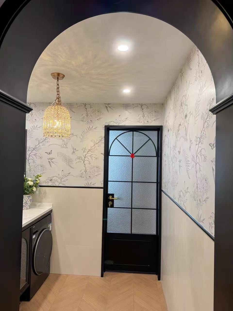 Customer photo review of WOMO Birdcage Crystal Pendant Light-WM2343