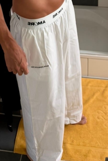 Customer photo review of STRIPED PANTS CREME