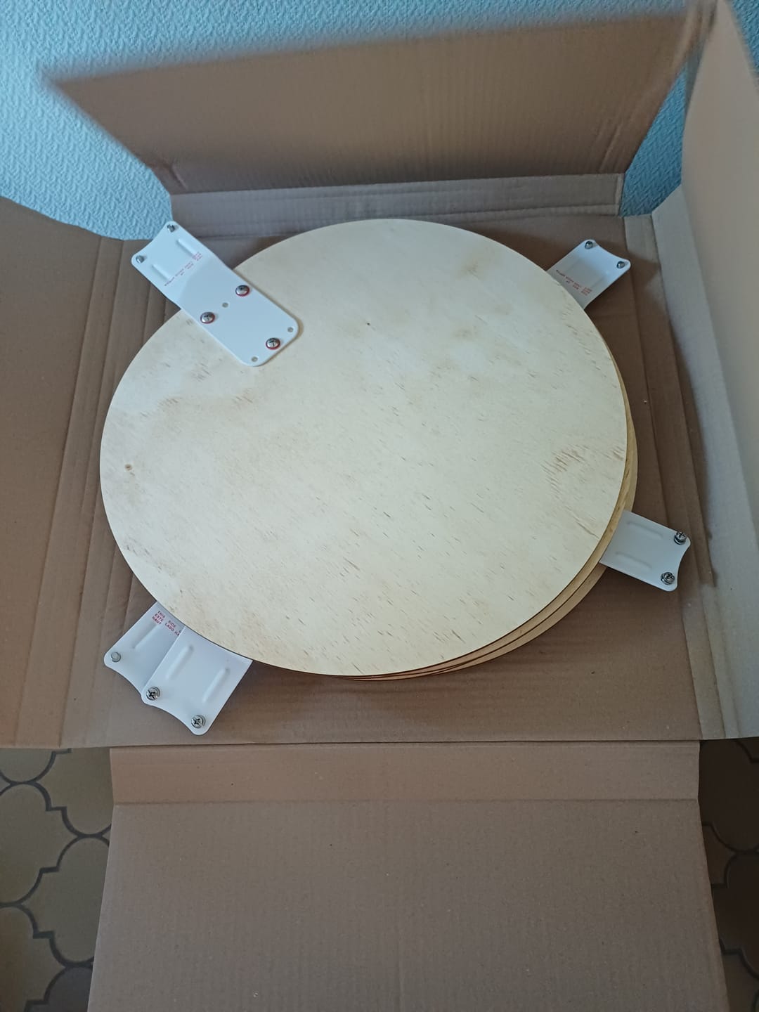 Customer photo review of Lotus teinté Chêne | Ventilateur de plafond