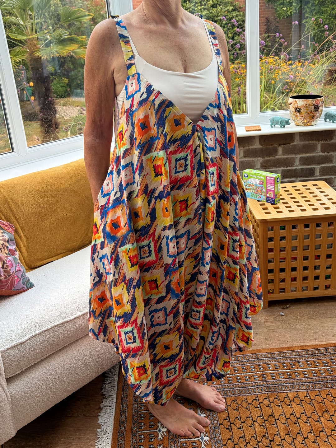 Customer photo review of Diamond Dreams Viscose Challis Fabric