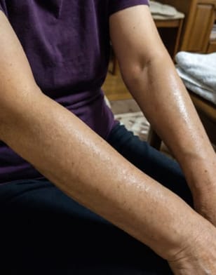Customer photo review of Aceite Corporal Reafirmante