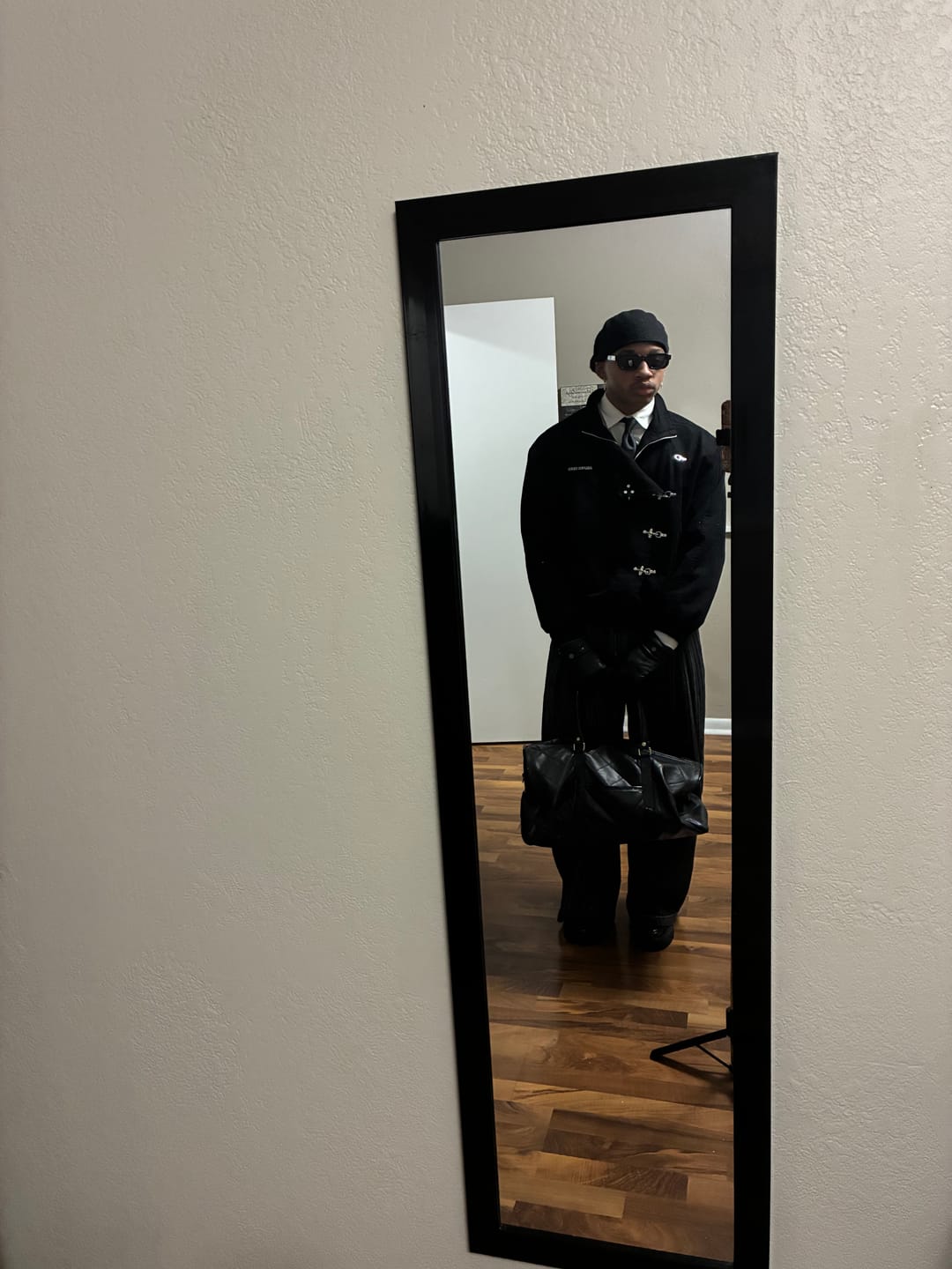 Customer photo review of Aelfric Eden Pinstripe Baggy Barrel Jeans