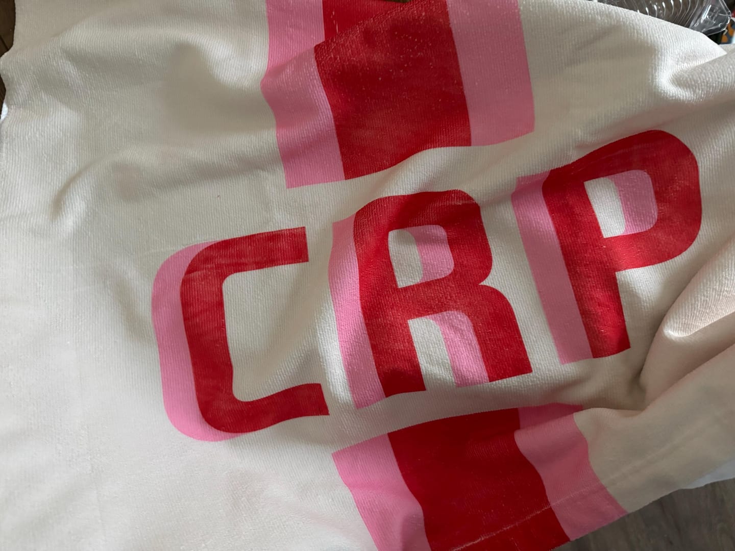 Customer photo review of Personalized Stripe Beach Towel: Custom Name Bath & Pool Towel