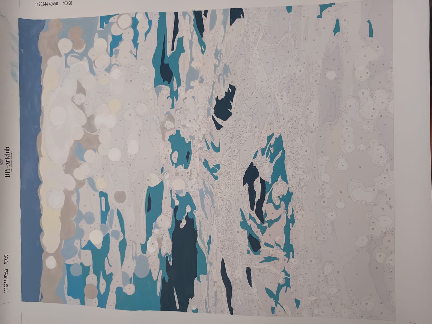 Customer photo review of Shimmering Waters | Paint by Number