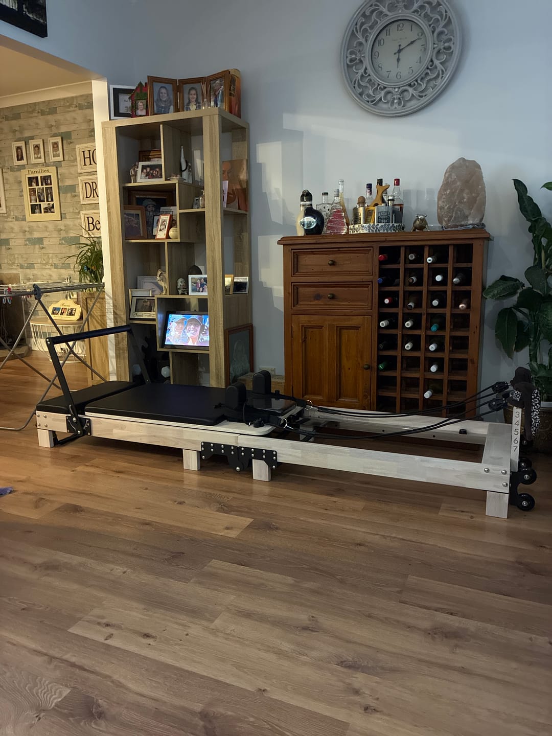 Customer photo review of Foldable Oak Wood Pilates Reformer - Home Studio Edition