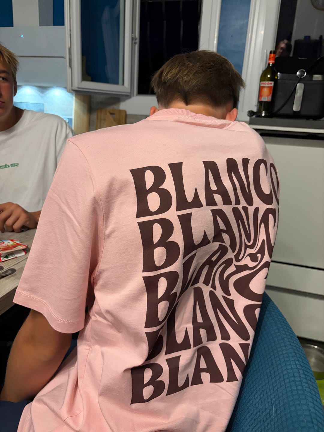 Customer photo review of T-shirt manches courtes coton imprimé dos Blanco Twist rose pivoine