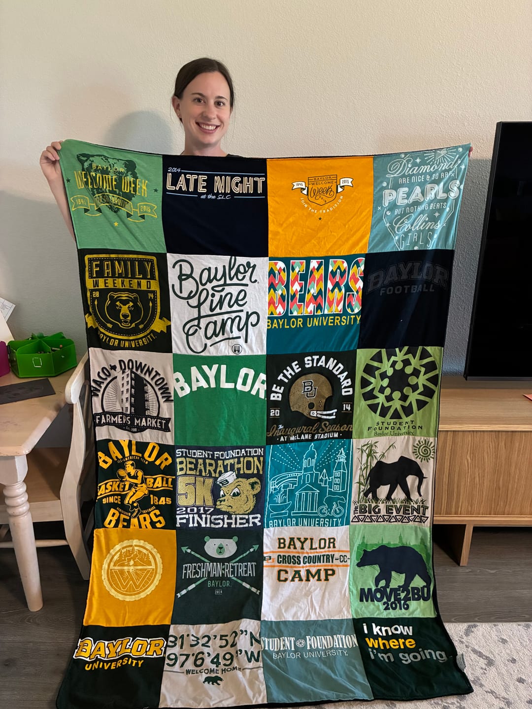 Customer photo review of Project Repat T-Shirt Quilt