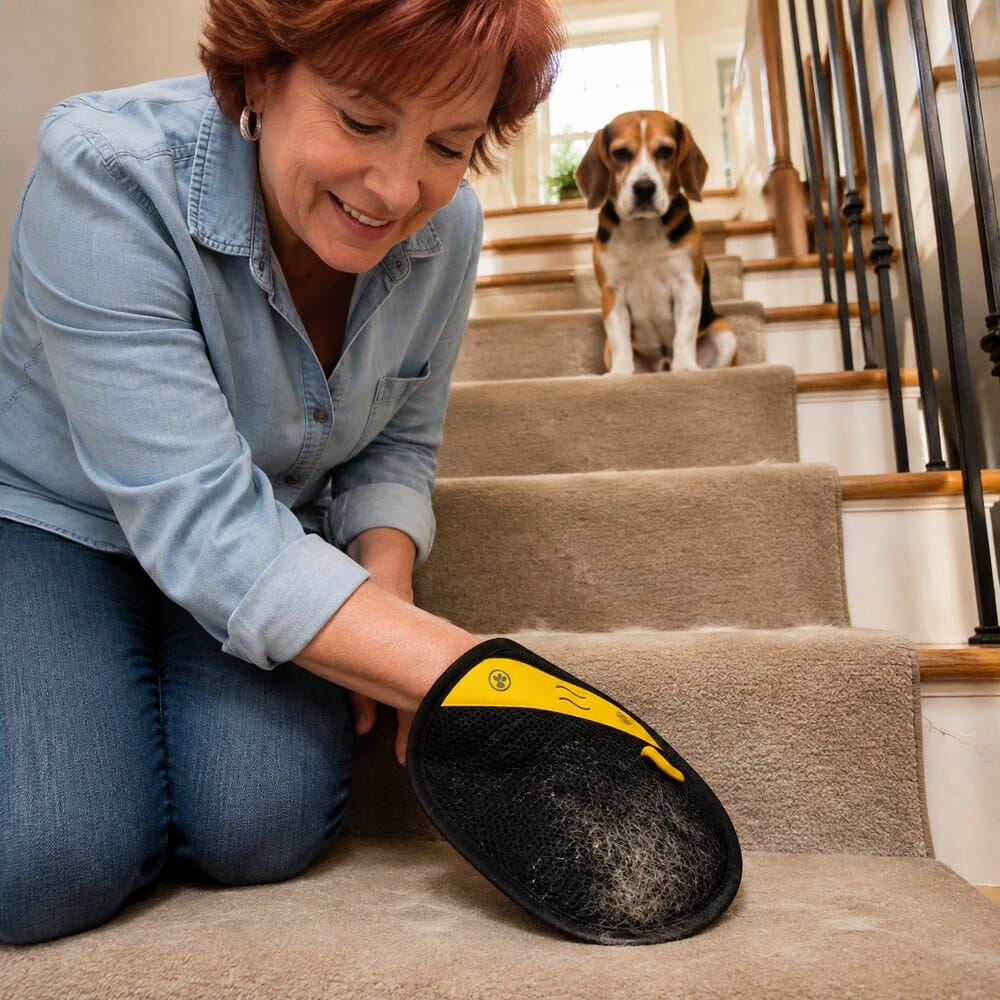 Customer photo review of AMICORA PET | Guanto Levapeli a Doppia Azione