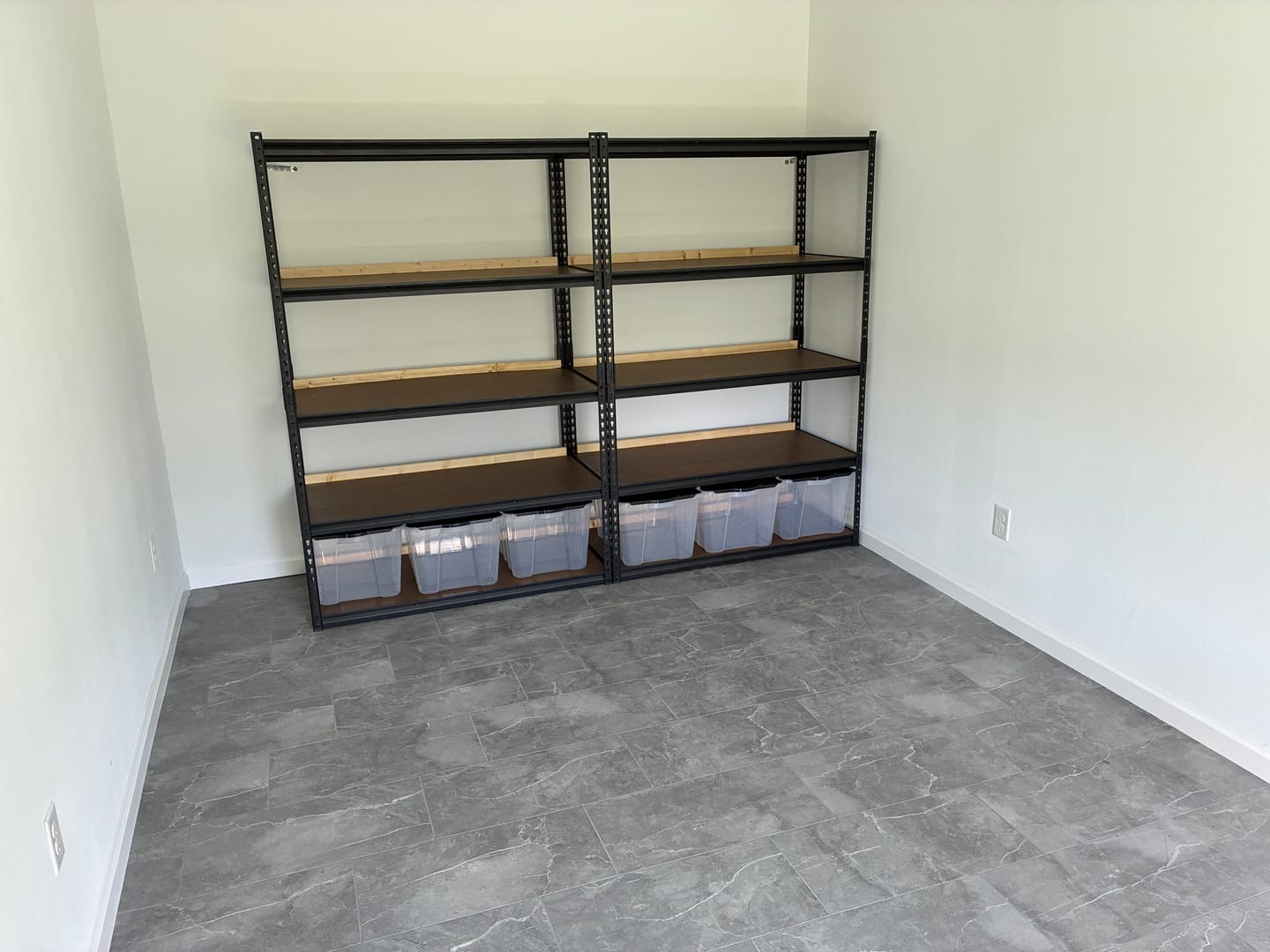Customer photo review of Reibii 48.2" W × 24" D Heavy Duty Garage Shelving Units Load 3000LBS, Adjustable Steel Shelves for Garage Basement Warehouse