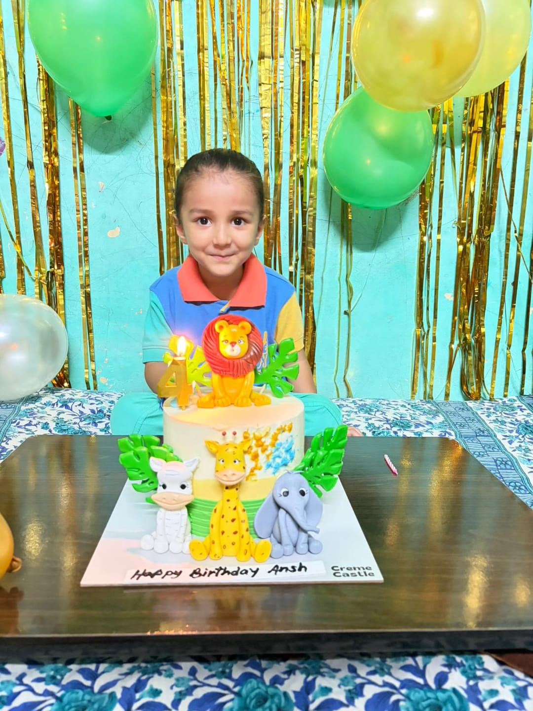 Customer photo review of Animal Party Birthday Cake