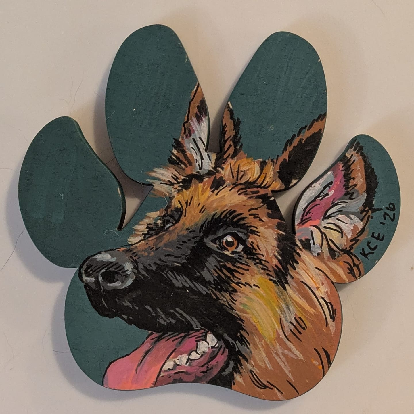 Customer photo review of Unfinished Wood Dog Paw Shape - Animal - Pet - Craft - up to 46" DIY