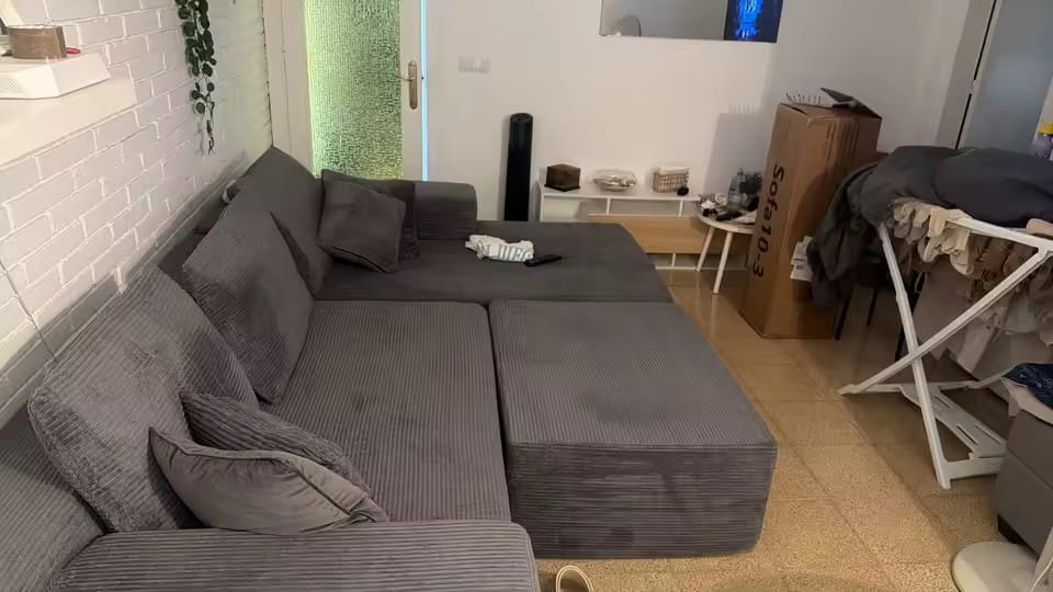Customer photo review of Divano Angolare Modulare 278 × 175 | Velluto a Coste, Memory 35D