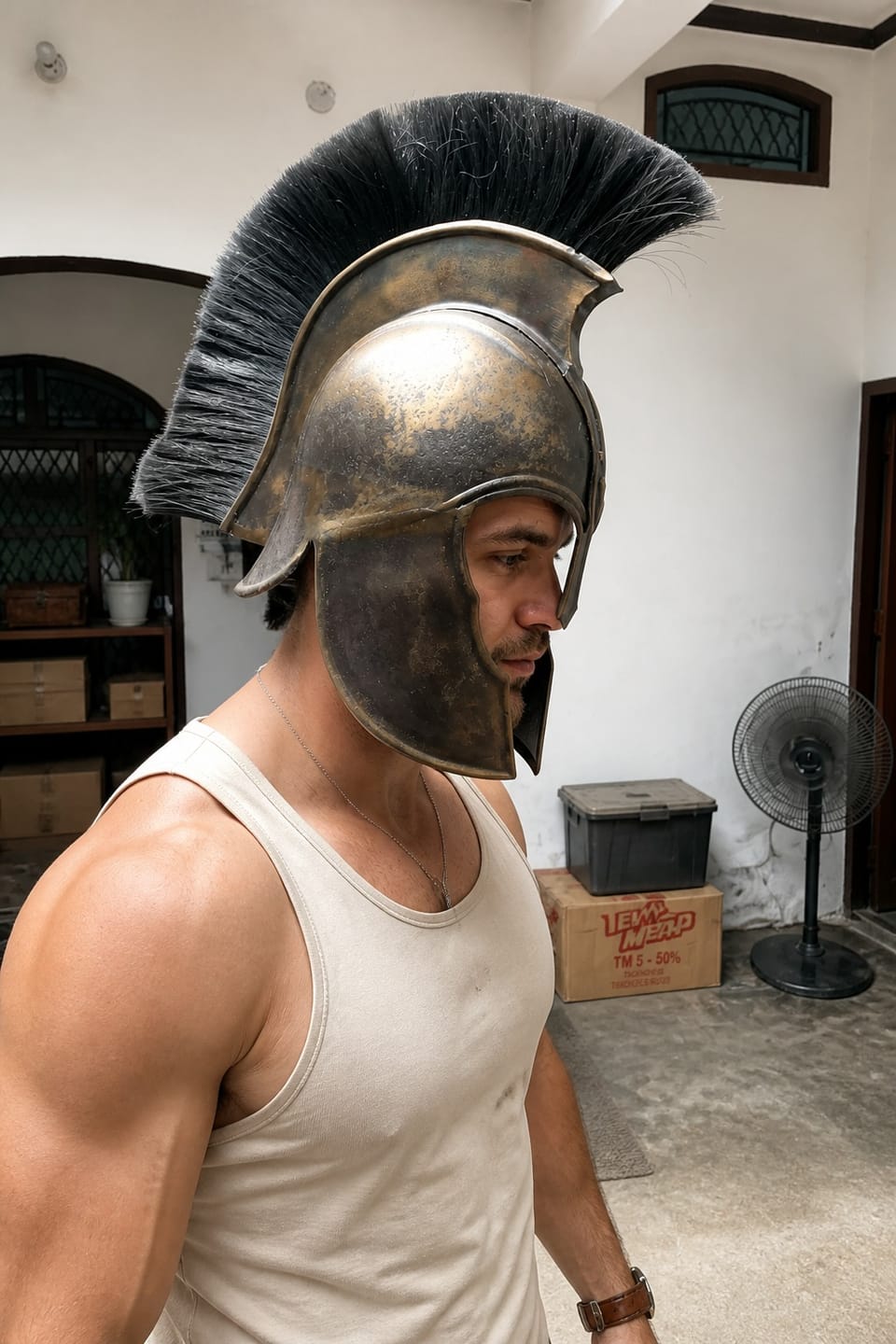 Customer photo review of Great Achilles, Trojan Warrior - Troy Helmet