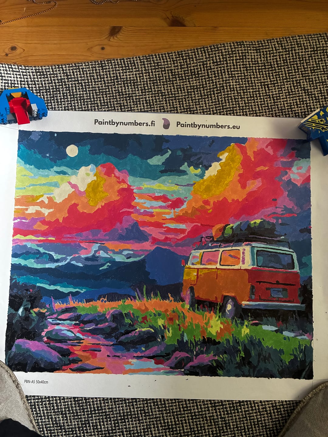 Customer photo review of PBN Mystery Box – 10 numeromaalausta