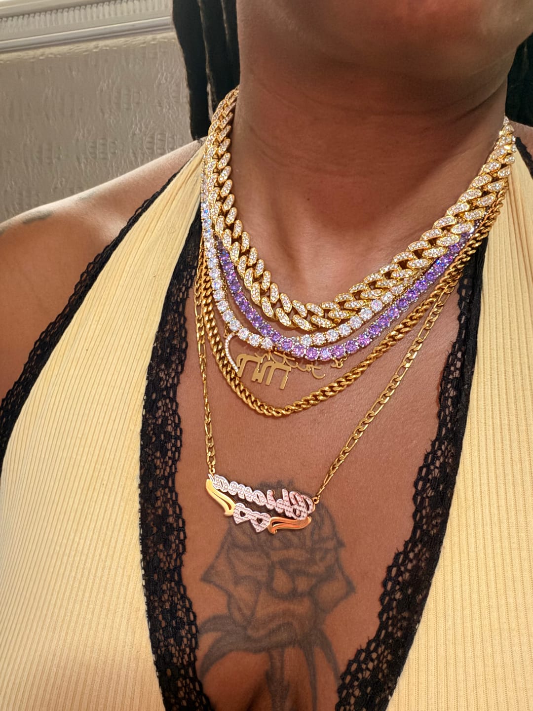 Customer photo review of 5mm Tennis Chain - Purple Amethyst