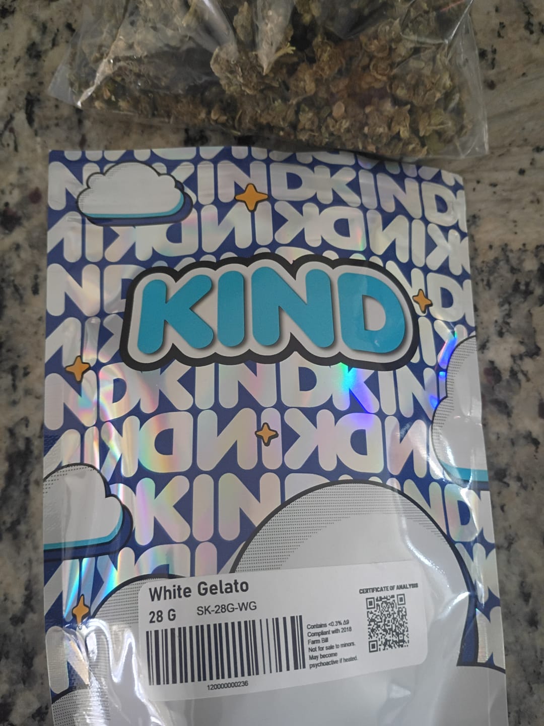 Customer photo review of KIND - White Gelato - 28 Grams - Indica