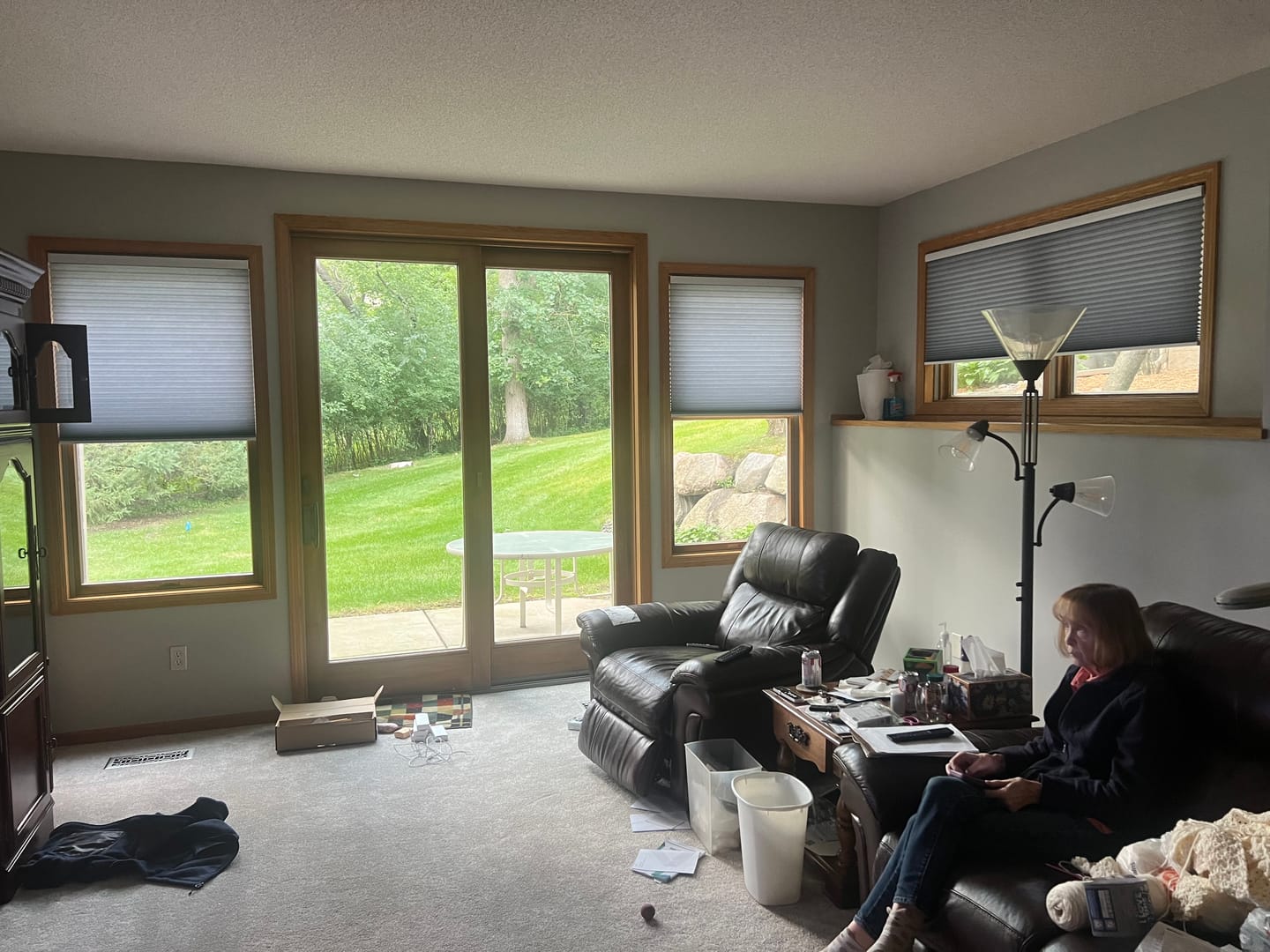 Customer photo review of SmartWings Motorized Light Filtering Cellular Shades Nowa