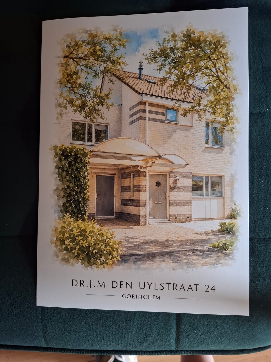 Customer photo review of Huisportret Waterverf – Jouw huis als schilderachtig portret