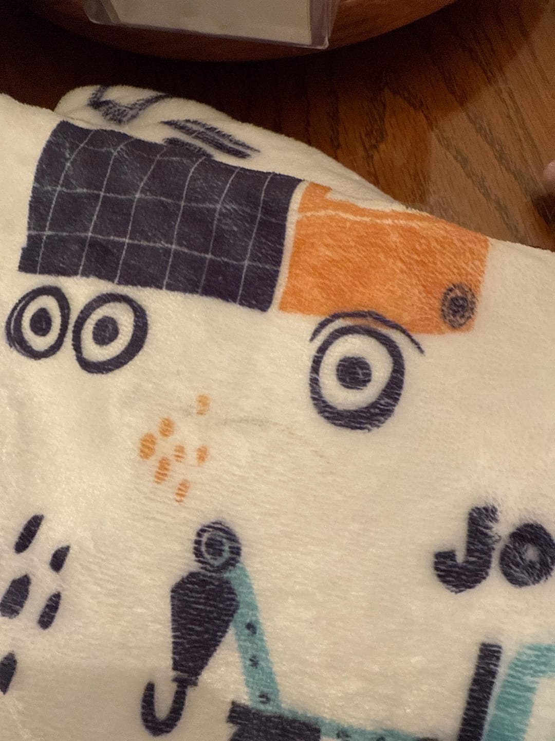 Customer photo review of Personalized Kids Name Blanket: Custom Minky or Sherpa Fleece