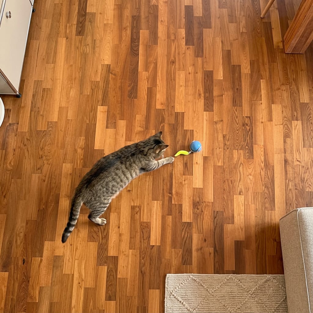 Customer photo review of Pelota interactiva para gatos