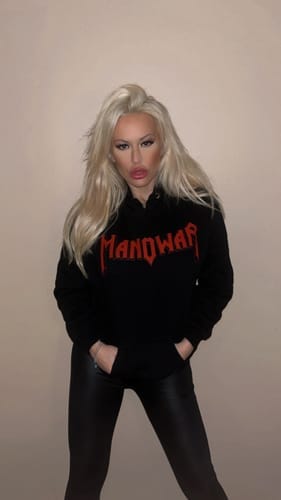 Customer photo review of Manowar Hoodie With Red MANOWAR Logo And SOTH Patch