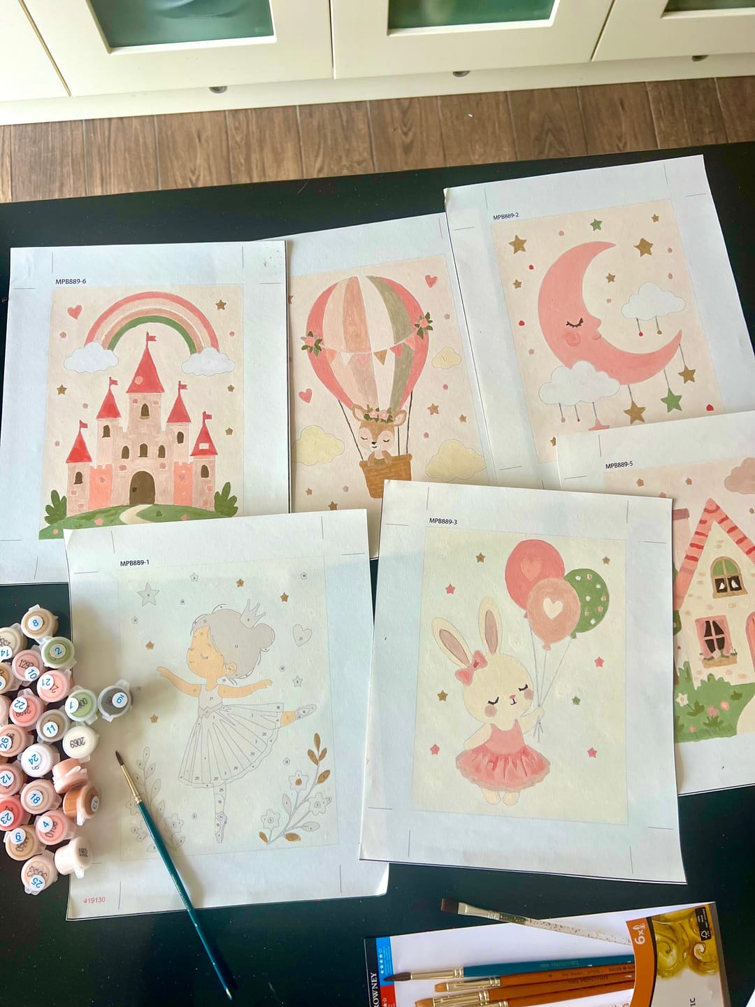 Customer photo review of 6 Mini Paintings - Little Ballerina Set