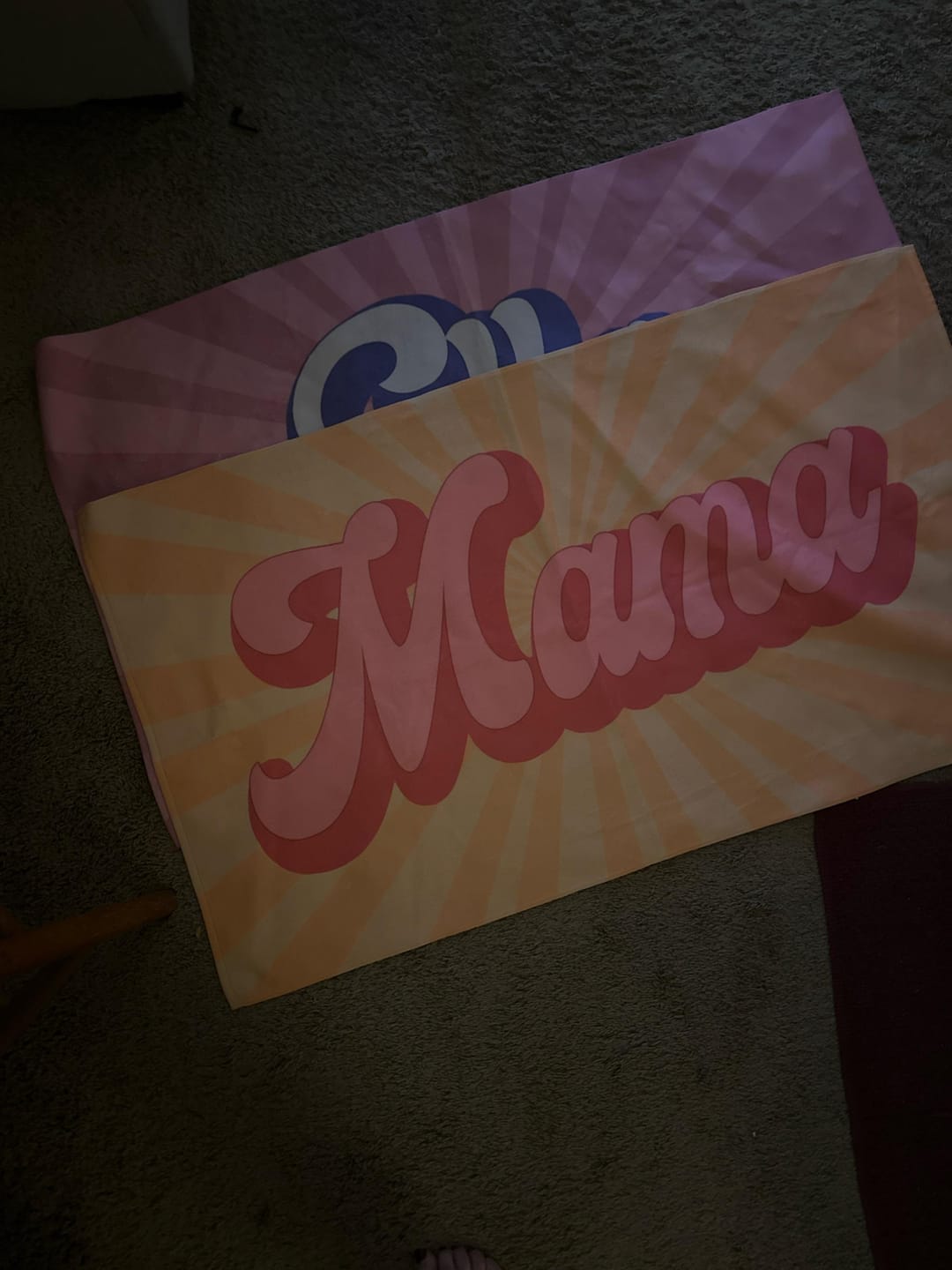 Customer photo review of Personalized Retro Beach Towel: Groovy Custom Name Bath Towel