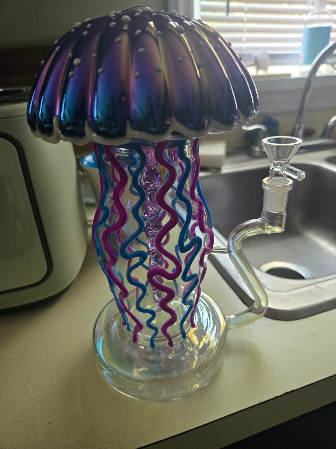 Customer photo review of IRIDESCENT JELLYFISH BONG