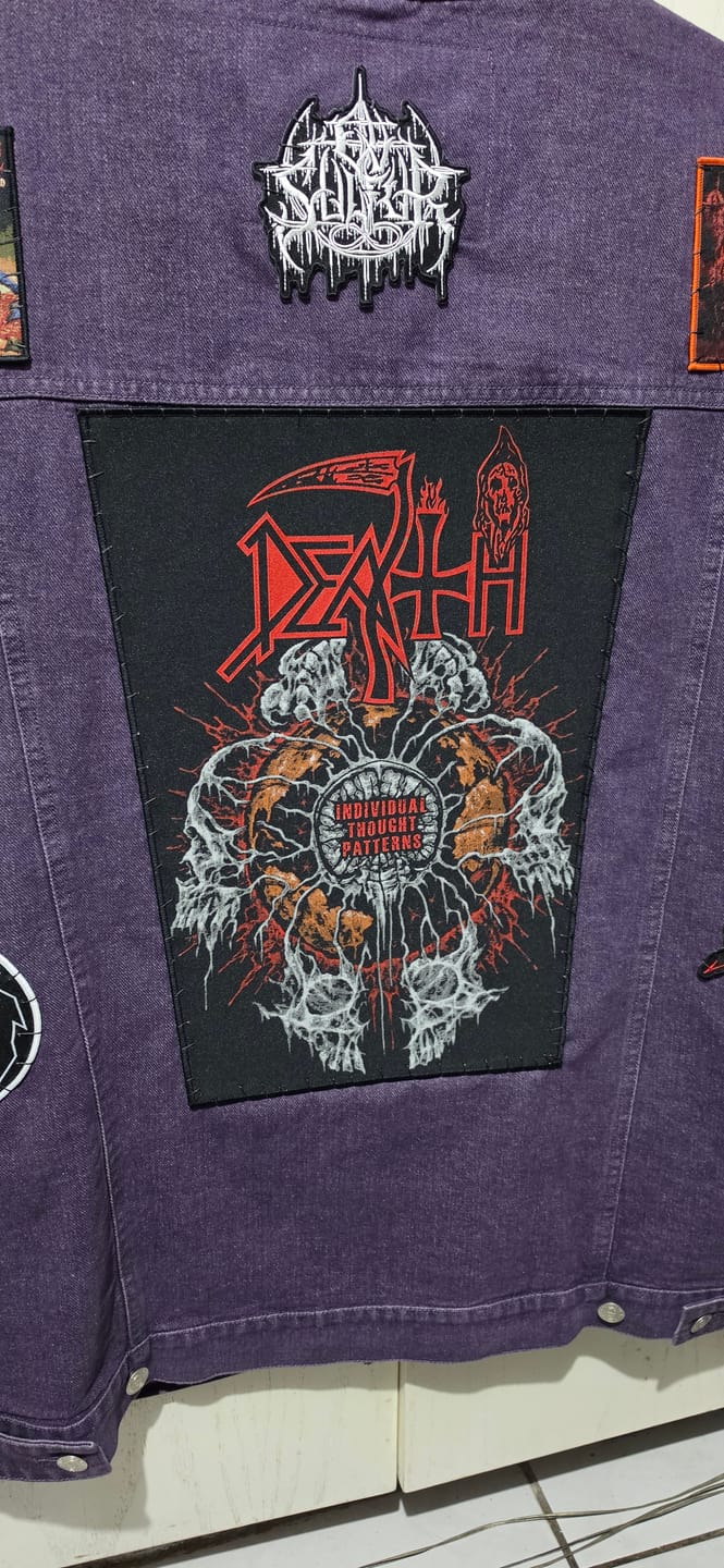 Customer photo review of Death - Individual Thought Patterns x Exclusive Noah Cutter Meihoff Art - Backpatch