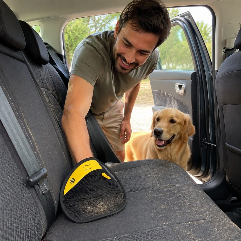 Customer photo review of AMICORA PET | Guanto Levapeli a Doppia Azione